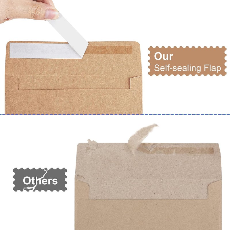 Joyberg Blank Cards and Envelopes 4x6, 30 Pack Brown Invitation Cardstock with Envelopes, Thank you Blank Greeting Cards and Envelopes, for All Occasions DIY, Print custom (60 Pcs) - Image 3